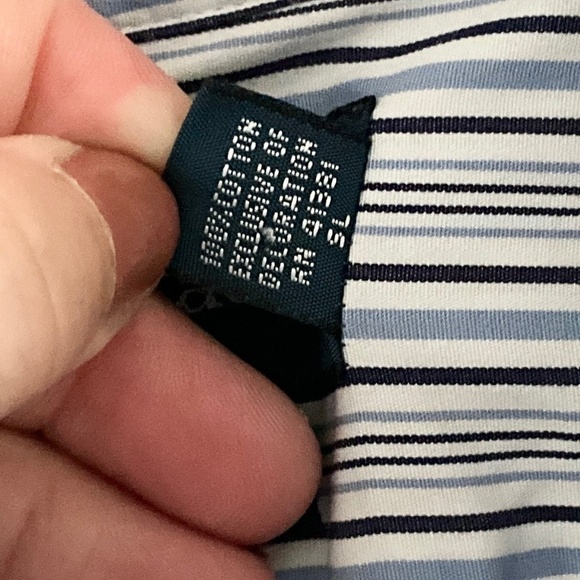 Ralph Lauren Blue Label Button down shirt Stripe Blue/White/Navy Size 16 34/35 - Picture 12 of 14